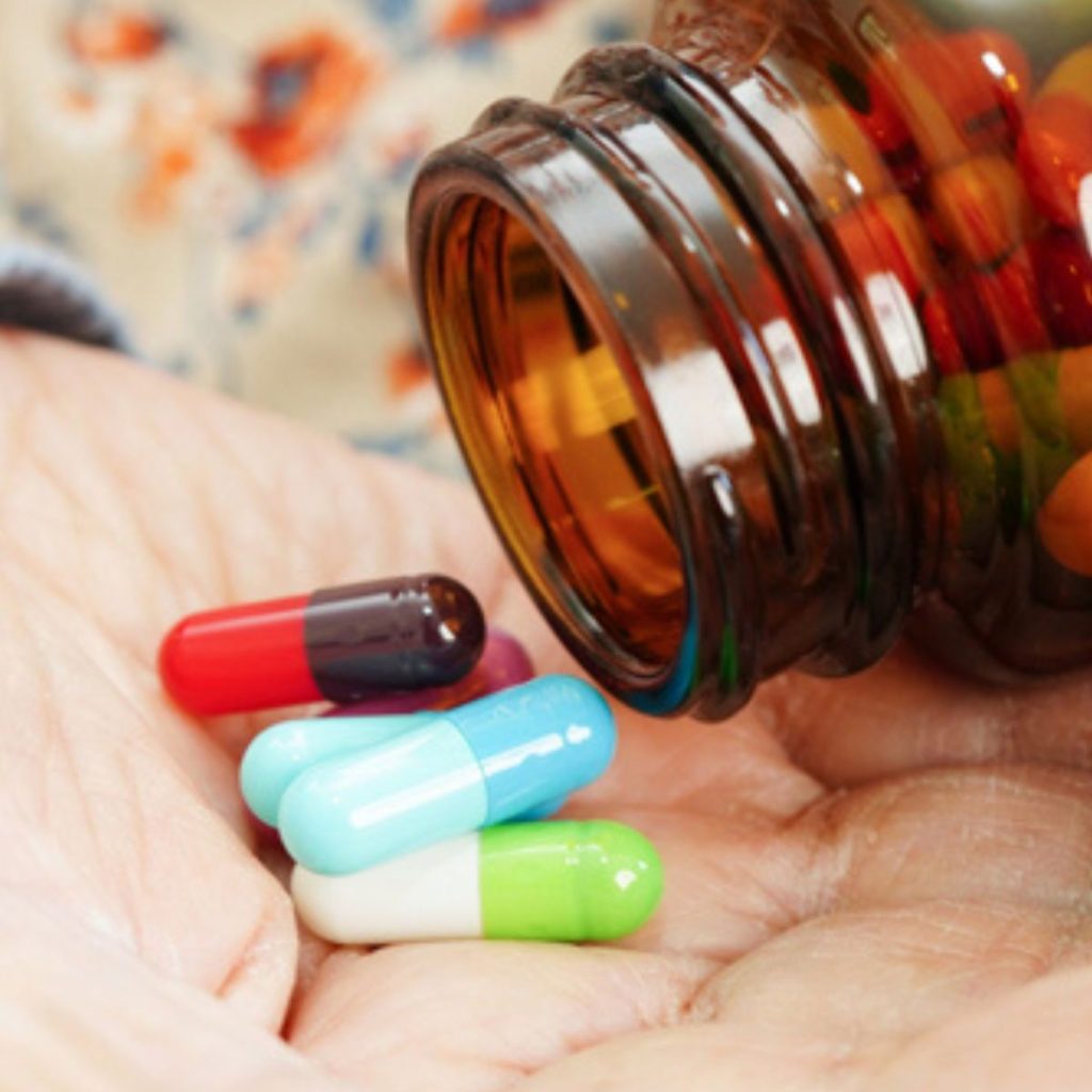 hand with pills