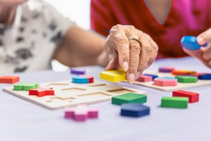 rhythms home care caretaker and client playing game rhythms home care caretaker and client playing game