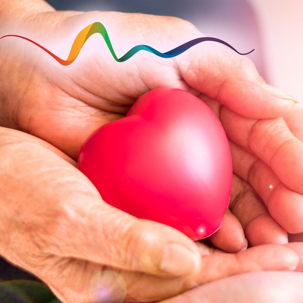 rhythms home care plastic heart in elderly hands