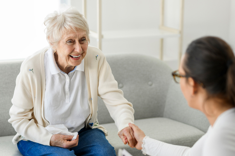 rhc elderly woman meeting with counselor rhc elderly woman meeting with counselor