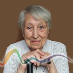 rhythms home care senior woman portrait holding a cane
