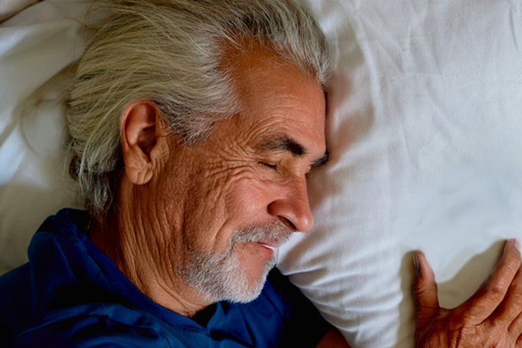 rhythms home care senior man sleeping